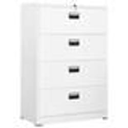 vidaXL Classeur Blanc 90x46x134 cm Acier