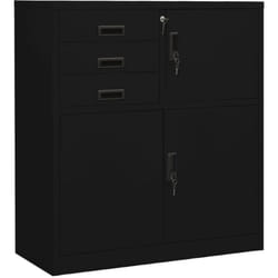 Vidaxl - Armoire de bureau Noir 90x40x102 cm Acier