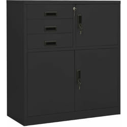 Garde-robe de bureau 90x40x102 cm en acier avec portes et compartiments différentes couleurs couleur : anthracite