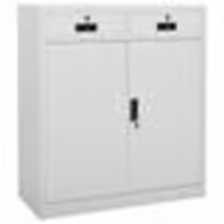vidaXL Armoire de bureau Gris clair 90x40x102 cm Acier - TU
