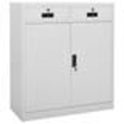vidaXL Armoire de bureau Gris clair 90x40x102 cm Acier - TU
