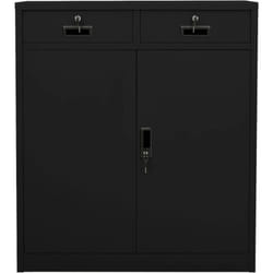 vidaXL Armoire de bureau Noir 90x40x102 cm Acier - TU