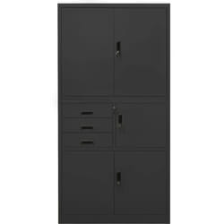 Armoire de bureau Anthracite 90x40x180 cm Acier Vidaxl