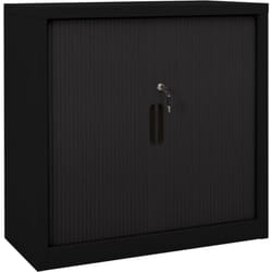 Armoire à portes coulissantes Noir 90x40x90 cm Acier