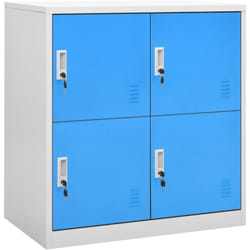 Armoire à casiers Gris clair et bleu 90x45x92,5 cm Acier