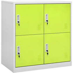 Armoire à casiers Gris clair et vert 90x45x92,5 cm Acier - Vidaxl