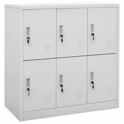 vidaXL Armoire à casiers Gris clair 90x45x92,5 cm Acier - TU