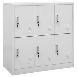 vidaXL Armoire à casiers Gris clair 90x45x92,5 cm Acier - TU