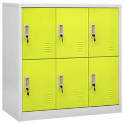 Vidaxl - Armoire à casiers Gris clair et vert 90x45x92,5 cm Acier