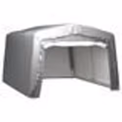 vidaXL Tente de rangement 370x370 cm Acier Gris - TU