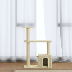 Arbre à chat avec griffoirs en sisal Crème 70 cm Vidaxl