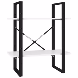 VidaXL 806443, Blanc, Métal, Bois, Bois de pin, 600 mm, 300 mm