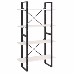 VidaXL 806463, Blanc, Métal, Bois, Bois de pin, 800 mm, 300 mm