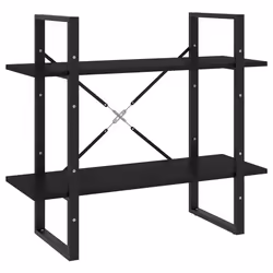 VidaXL 806466, Noir, Métal, Bois, Bois de pin, 800 mm, 300 mm