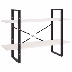 VidaXL 806473, Blanc, Métal, Bois, Bois de pin, 1000 mm, 300 mm