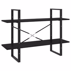 VidaXL 806476, Noir, Métal, Bois, Bois de pin, 1000 mm, 300 mm