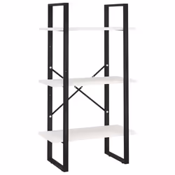 VidaXL 806513, Blanc, Métal, Bois, Bois de pin, 600 mm, 300 mm