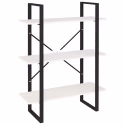 VidaXL 806533, Blanc, Métal, Bois, Bois de pin, 800 mm, 300 mm
