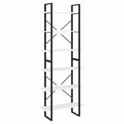 VidaXL 806543, Blanc, Métal, Bois, Bois de pin, 800 mm, 300 mm