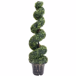 Cette plante de buis artificielle ajoute une touche de verdure à n'importe quel espace, et la forme en spirale unique est des ...