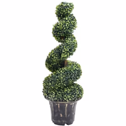 Cette plante de buis artificielle ajoute une touche de verdure à n'importe quel espace, et la forme en spirale unique est des ...