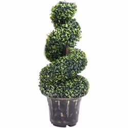 Cette plante de buis artificielle ajoute une touche de verdure à n'importe quel espace, et la forme en spirale unique est des ...