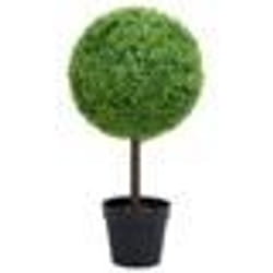 vidaXL Plante de buis artificiel avec pot Forme de boule Vert 71 cm - TU