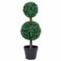 vidaXL Plante de buis artificiel avec pot Forme de boule Vert 60 cm - TU