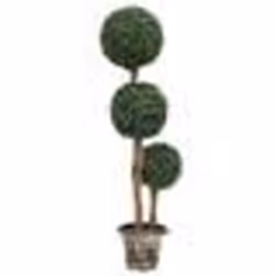 vidaXL Plante de buis artificiel avec pot Forme de boule Vert 119 cm - TU