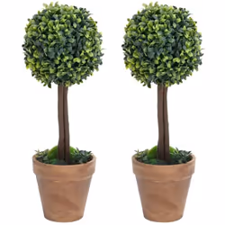 Ces plantes de buis artificielles ajoutent une touche de verdure à n'importe quel espace, et la forme de boule est destinée à ...