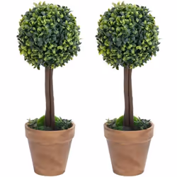 Ces plantes de buis artificielles ajoutent une touche de verdure à n'importe quel espace, et la forme de boule est destinée à ...