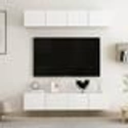 vidaXL Meubles TV 4 pcs Blanc 80x30x30 cm Bois d'ingénierie