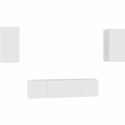 Cet ensemble de meuble TV robuste est destiné à être le point de mire de votre pièce avec un design à la fois tendance et pra ...