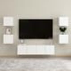 vidaXL Ensemble de meubles TV 6 pcs Blanc Bois d'ingénierie