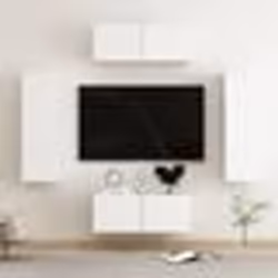 vidaXL Ensemble de meubles TV 4 pcs Blanc Bois d'ingénierie
