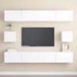 vidaXL Ensemble de meubles TV 6 pcs Blanc Bois d'ingénierie - TU