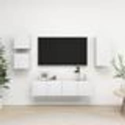 vidaXL Ensemble de meubles TV 5 pcs Blanc Bois d'ingénierie - TU
