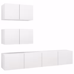 Ce meuble TV, doté d'un design moderne et d'un grand espace de rangement, devient un point de mire de votre salon. Cet ensemb ...