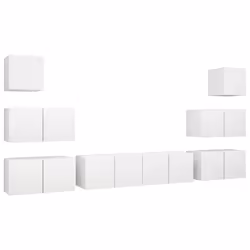 VidaXL 3078714, Blanc, Bois, Bois, 600 mm, 8 pièce(s)