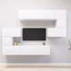 vidaXL Ensemble de meubles TV 8 pcs Blanc Bois d'ingénierie