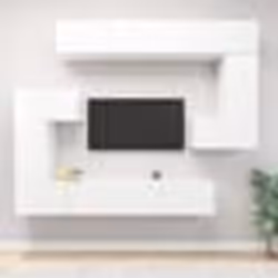 vidaXL Ensemble de meubles TV 8 pcs Blanc Bois d'ingénierie - TU