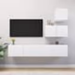 vidaXL Ensemble de meubles TV 4 pcs Blanc Bois d'ingénierie