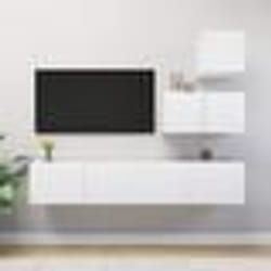 vidaXL Ensemble de meubles TV 4 pcs Blanc Bois d'ingénierie
