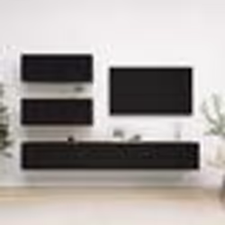 vidaXL Ensemble de meuble TV 4 pcs Noir Bois d'ingénierie - TU