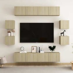 Ensemble De Meubles Tv 8 Pcs Chêne Sonoma Bois D'Ingénierie Vidaxl