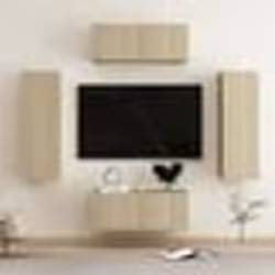 vidaXL Ensemble de meubles TV 4 pcs Chêne sonoma Bois d'ingénierie - TU
