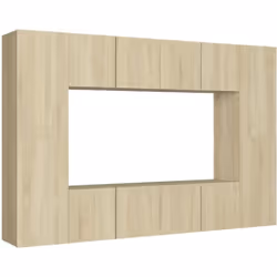 Ensemble de meubles TV 8 pcs Chêne sonoma Bois d'ingénierie vidaXL