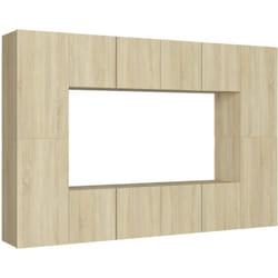 Ensemble de meubles TV 8 pcs Chêne sonoma Bois d'ingénierie vidaXL