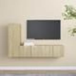 vidaXL Ensemble de meubles TV 3 pcs Chêne sonoma Bois d'ingénierie