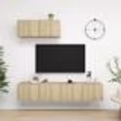 vidaXL Meubles TV 3 pcs Chêne sonoma Bois d'ingénierie - TU